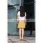 White short sleeve O-neck elegant women chiffon shirt elegant skirt