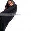 women clothing fashion design hoodies solid color black long sleeve hoody for ladies