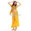 BestDance Belly Dance Costume Set Indian Dance Shiny Bells Top Highlights Skirt