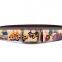 creative design printing individualized pattern leather belt with solid metal buckles Hip-hop belts