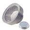 Aluminum Disposable Pans Round With Aluminum Foil Lids (100 Pack), Round Foil Pans for Takeouts and Catering, Aluminum Pans Used Warming Appetizers, Baking Small Goodies-230 ML