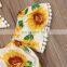 Bright sunflower pattern fly sleeve top matching bummies and headband 3pcs lovely Baby Girl suit