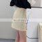Patchwork Pins Asymmetrical High Waist PU Leather Casual Mini Skirt Female 2020 Fashion Clothing