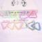 Triangle love heart Elastic Clear Telephone Wire Hair Bands Plastic Spring Gum For Hair Ties No Crease Coil Hair Tie