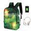 Custom Print Backpack popular sublimation USB college school backpack with logo