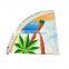 2018 top selling beach towels custom landscape pattern microfiber round printed beach towel with tassel fringe