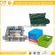 Rolling shopping basket with wheels Supermarket plastic basket mould