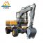 7.5 ton 8.5 ton hydraulic mini wheel excavator