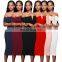 2021 Sexy Women Elegant, Pencil Off Shoulder Party Bodycon Midi Pencil Women Dress/