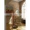 CBMMART spiral staircase steel step ladder wooden stairs with handle