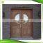 China prehung wooden exterior door mahogany front door with glass outside door