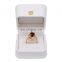 High-End New Design  Pu Leather White  Color Ring Earrings Necklace Pendant Box