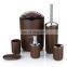 Hot sale bathroom accessories Black Grey  White 6PC Bathroom Accessories Set