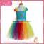 Bowknot decoration violet ballet dress with blue ribbon waistband gauze dress halloween costume