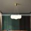 White Glass Ball Shade Pendant Light Modern Chandelier Bubble Glass Ceiling Hanging Lamp For Living Room