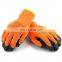 Foamed Latex Coated Warm Winter pvc dotted cotton Safety Working Gloves