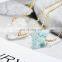 Natural Raw Stone Necklaces Girl Geometric Crystal Pendant Femme Gold Chain Necklaces Druzy Stone Crystal Fine Jewelry For Women