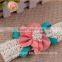 3 colors baby hair accessories shinny flower elastic headband with jewelry MY-CA0002