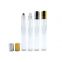 custom 3ml 5ml 6ml 8ml 10ml rectangle stainless steel roller ball eye cream perfume oil containers clear glass roll on bottle