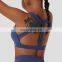 Women Sexy Front Hollow Out Backless Crop Tops Wholesale Wide Shoulder Straps Sports Bras