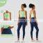 Fixed Cups Sports Fitness Back Stitched Seam Bras Women Custom Logo High Impact Gym Tops