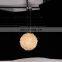 simple modern ball chandelier quartz crystal pendant lamp for home decoration