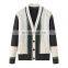 Women's Customized V-Neck Cardigan Wholesale Casual Solid Pattern Chunky Knit Button Winter Cashmere Sweater
