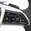 For Audi A6 C8 Punched Leather Gray Stitching Gray Lable Multifunction Steering Wheel With Key Button Assembly