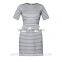 Best hot selling women custom dress design with high quality solid color dres with short sleeve D342