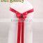 5cm width satin wedding chair sashes for chair covers, orange colour