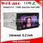 Wecaro 6.2" WC-2U6400 Android 4.4.4 car dvd player double din made in china car dvd player audio system bluetooth