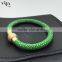 Viya Charm Magnetic Men Bangle Handmade Stingray Leather Bracelet With European Standard