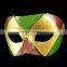 Golden Half Face Mask for Masquerade Carnival Mask, PVC Mask
