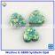 Synthetic Moon Yellow Light Green Machine cut heart shape opal cabochon make in China