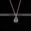 Natural Brazil White Rough Druzy Quartz Stone Pendant Necklace for Girl SMJ0125