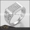 CYW Indonesia simple plane Micro inlays men's ring silver jewelry custom ring pop