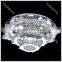 LED Modern Crystal Two Rings Ceiling light Stainless Steel Lamp