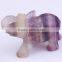 Hot seller flourite elephant carving gemstone elephant