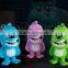 Wholesale Cartoon Monsters LED light flash keychain with sound