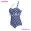 Plus size high cut pretty one piece swimsuit