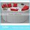 3pcs half-moon wicker modern sofa bed
