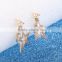 2016 latest design earrings woman jewelry stardust gold earring for young girls                        
                                                Quality Choice