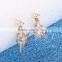 2016 Latest Design Earrings Woman Jewelry Stardust Gold Earring for Young Girls Quality Choice