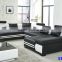 Reclining leather sofa set designs with black and white color 3315
