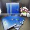 laser logo blue pu diary covers a4