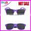 2015 cheap plastic pinhole sunglasses with sticker logo on lens