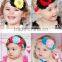 Infant girl boys cute rhinestone headband lace hand flower hair band