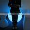 rechargeable transparent plastic square led chair