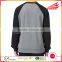 Grey and black wholesale crewneck sweatshirt with long sleeves