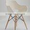 White Plastic Dining Chair, Plastic And Wooden Chair